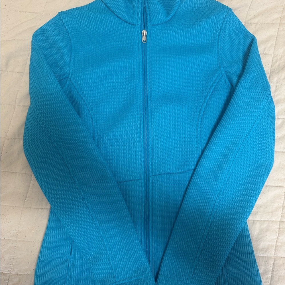 Spyder Blue Zip Up Jacket Athletic Fleece Size M